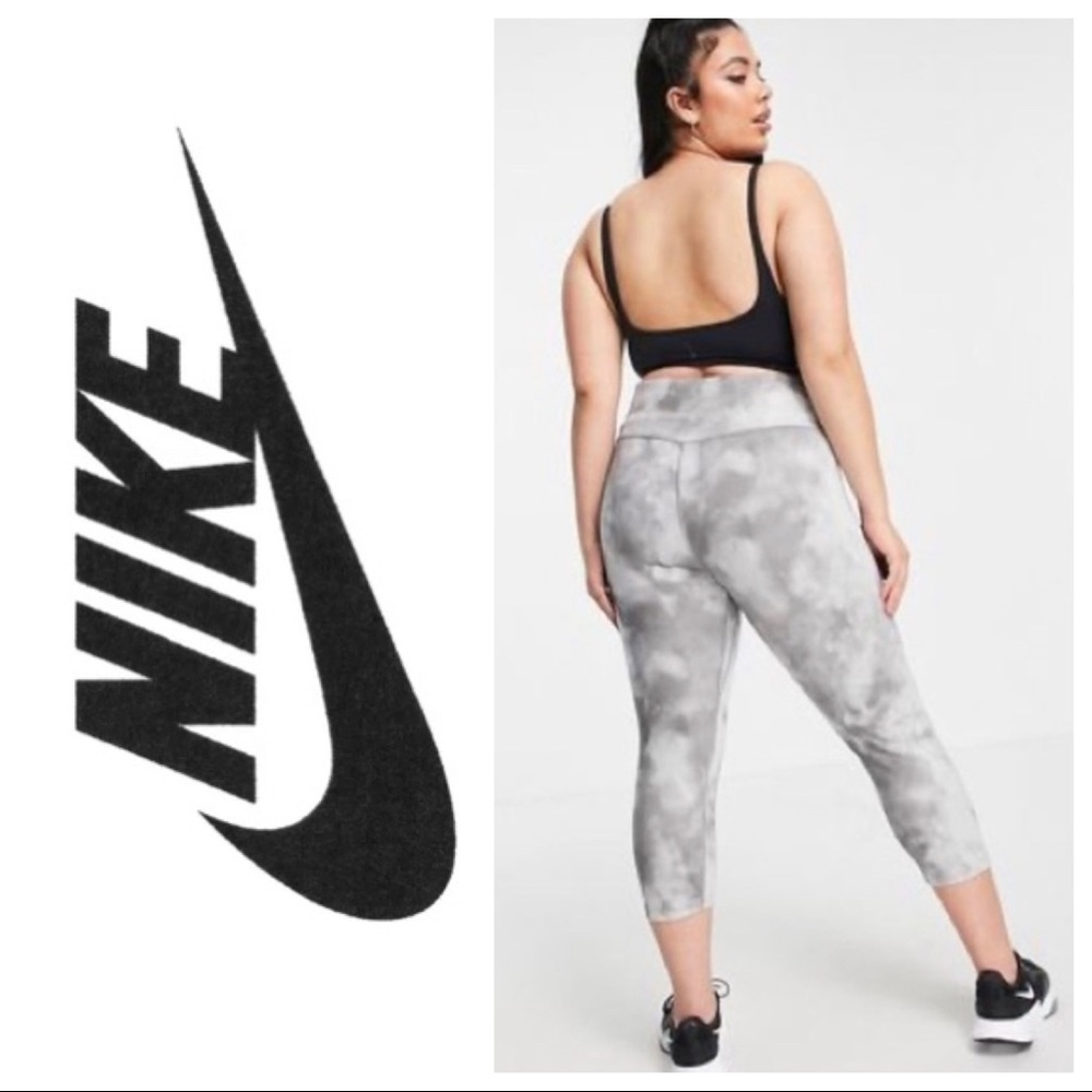 🆕 Nike icon clash tie dye cropped leggings Sz 2X G5